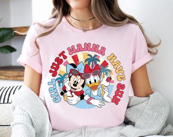 Mädchen wollen nur Sonne Shirt haben, Minnie und Daisy Besties T-Shirt, Sommer Mädchen Urlaub T-Shirt, Sommerferien Pullover, Disney Sommer Reise T-Shirt