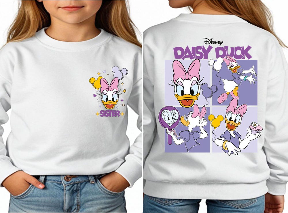 Disney Daisy Sister Shirt, Disney Daisy Duck Sweater, Daisy Sister Sweatshirt, Daisy Duck T-Shirt, Disney Sister Tee, Disney Family Sweater