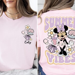 Minnie Summer Vibes T-Shirt, DIsney Minnie Sweater, Disney Summer Shirt, WDW Friends Vacay Hoodie, Minnie Mouse Sweatshirt, Summer Trip Tee