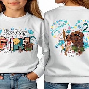 Disney Moana Birthday Shirt, Disney Birthday Party Tee, Moana Birthday Girl Boy T-Shirt, WDW Birthday Trip Sweater, Disney Moana Sweatshirt