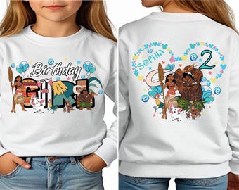 Disney Moana Birthday Shirt, Disney Birthday Party Tee, Moana Birthday Girl Boy T-Shirt, WDW Birthday Trip Sweater, Disney Moana Sweatshirt