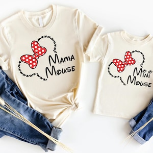 Disney Mini Mama Mouse Shirt, Mama and Mini Matching Tee, Disney Mom and Daughter Sweater, Disneyland Family Girls Trip Tee