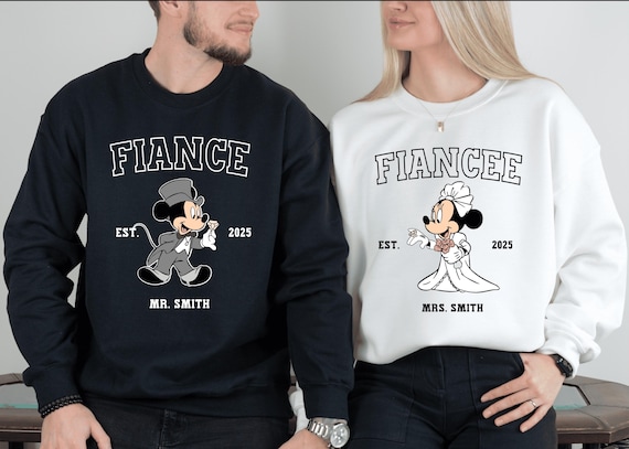 Disney Fiance and Fiancee Shirt, Mickey Minnie T-shirt, Disney