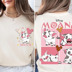 Disney Moana Pua Pig Shirt, Disney Moana Sweater, Pig Pua Family Matching T-Shirt, Princess Moana Sweatshirt, Disney Friends Vacay Sweater