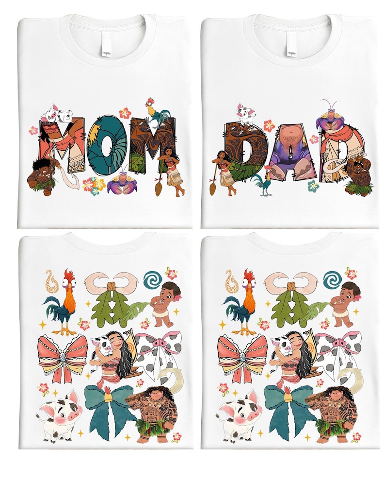 Disney Moana Family T-Shirt, Moana Mom Dad Sweatshirt, Disney Moana Maui T-Shirt, Hei Hei Shirt, Disneyland Trip Tee, Princess Moana Sweater