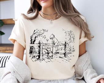 Winnie The Pooh Sketch Shirt, Disney Pooh Bear And Christopher Robin Sweater, Disney Winnie The Pooh Sweatshirt, Magic Kingdom T-Shirt
