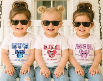 Disney Lilo And Stitch Shirt, Disney Family Matching T-Shirt, Stitch And Angel Sweater, Disney Couple Tee, Lilo and Stitch Movie Sweatshirt