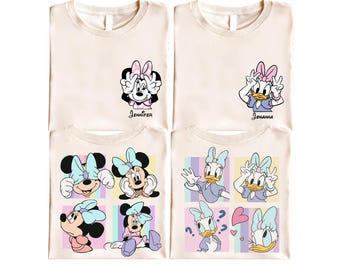 Camiseta de Minnie y Daisy de Disney, camiseta a juego para niñas de Disney, suéter de viaje de amigos de WDW, camiseta de Minnie y Daisy, sudadera de vacaciones de Disney