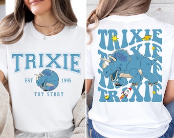 Toy Story Blue Trixie Shirt, Pixar Triceratops Trixie T-Shirt, Trixie Est. 1995 Tee, Disney Toy Story Land Sweater, Magic Kingdom Shirt