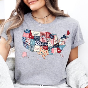 Kaart van de VS Sweatshirt, bijbelvers VS kaart shirt, patriottisch christelijk T-shirt, trui Amerikaanse vlag, T-shirt regionaal Amerika kaart, religieus shirt
