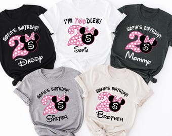 I’m Twodles Birthday Shirt, Disney Birthday Party T-Shirt, Disney Mouse Birthday Tee, Birthday Girl Sweater, Family Birthday Party Tee