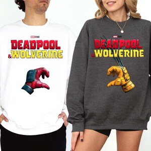 Deadpool And Wolverine Shirt, Disney Marvel Matching Tee, Marvel Couple Sweater, Deadpool 3 Movie T-Shirt, Marvel Superhero Sweatshirt