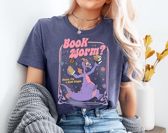 Camiseta Disney Figment, camiseta Figment Imagination Bookworm, camiseta Please I'm A Book Dragon, sudadera Book Lover, suéter morado Baby Dragon
