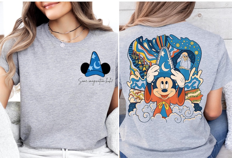 Some Imagination Huh Sweatshirt, Disney Mickey Wizard Shirt, Fantasia Sorcerer Mickey Sweater, Disneyworld Trip Shirt, Disney Fantasy Tee
