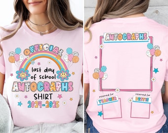 Last Day Of School Autograph Shirt, End Of School Sweater, We Out Teacher T-Shirt, Last Day Of School 2024- 2026 Tee, Senior 2026 Sweatshirt