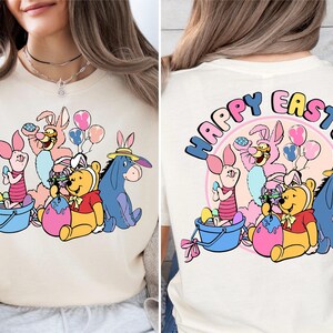 Winnie The Pooh Happy Easter Shirt, Disney Easter Sweater, Bunny Pooh And Friends Tee, Pooh Easter Eggs Sweatshirt, Magic Kingdom Shirt