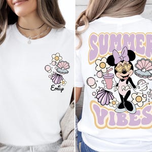 Minnie Summer Vibes T-Shirt, DIsney Minnie Sweater, Disney Summer Shirt, WDW Friends Vacay Hoodie, Minnie Mouse Sweatshirt, Summer Trip Tee