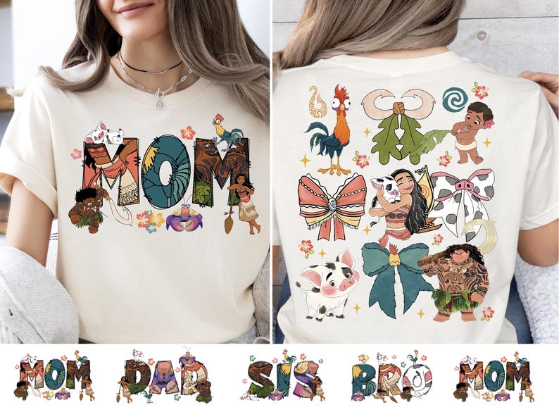 Disney Moana Family T-Shirt, Moana Mom Dad Sweatshirt, Disney Moana Maui T-Shirt, Hei Hei Shirt, Disneyland Trip Tee, Princess Moana Sweater