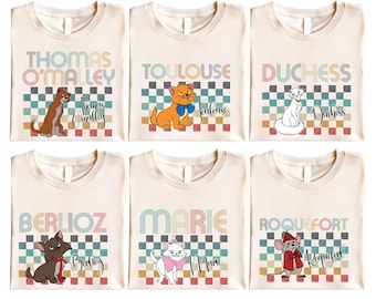 Disney The Aristocats Shirt, Magic Kingdom T-Shirt, Disney Katzen Sweatshirt, Retro Aristocats Pullover, Disney Gruppe Shirt, Katzen passende T-Shirt