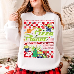 Pizza Planet Christmas Shirt, Toy Story Alien Xmas T-Shirt, Disney Xmas Sweater, Christmas Tee, WDW Family Trip Shirt, Merry Christmas Tee