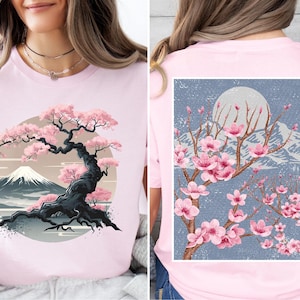 Pink Cherry Blossom Shirt, Sakura T-Shirt, Japanese Cherry Tree Sweatshirt, Gift for Japan Lover, Spring Cherry Blossom Tee, Japanese Shirt