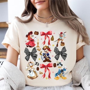Disney Coquette Bows Pirates T-Shirt, Yo Ho Yo Ho Pirate&#39;s Life For Me Tee, Disney Mickey & Co Pirates Sweater, WDW Family Cruise Sweatshirt