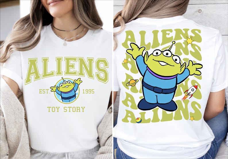 Toy Story Aliens Shirt, Pixar Toy Story T-Shirt, Pizza Planet Tee, Disney Toy Story Land Sweater, Toy Story Green Aliens Sweatshirt