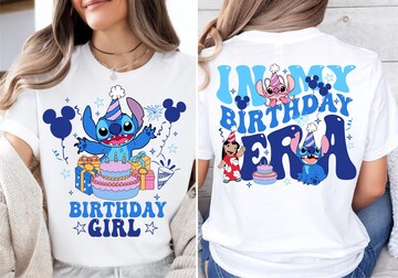 In My Birthday Era Stitch Shirt, Stitch Birthday Girl Sweatshirt, Disneyland Birthday Trip Shirt, Birthday Party Sweater, Lilo & Stitch Tee