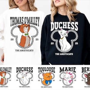 Camiseta Disney The Aristocats, moletom Disney Cats, camiseta Aristocats Squad, suéter Animal Kingdom, moletom Cats combinando
