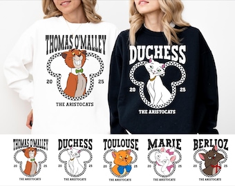 Disney The Aristocats Shirt, Disney Katzen Sweatshirt, Aristocats Squad T-Shirt, Animal Kingdom Pullover, Katzen Passendes Sweatshirt