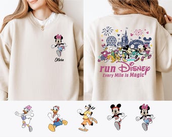 RunDisney Mickey And Friends 2026 Shirt, Half Marathon Weekend Shirt, Disneyland Race Sweater, Running 5K 10K Sweatshirt, Disney Runner Gift