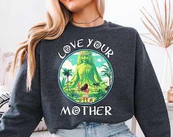 Moana Liebe Deine Mutter Shirt, Disney Mom Sweatshirt, Disney Moana Te Fiti T-Shirt, Moana Fairy Garden T-Shirt, Disneyland Muttertagspullover