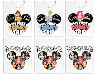 My First Disney Trip Shirt, WDW Girls Trip 2026 T-Shirt, Disneyland Princess Squad Tee, Magic Kingdom Sweater, Girls Matching Sweatshirt