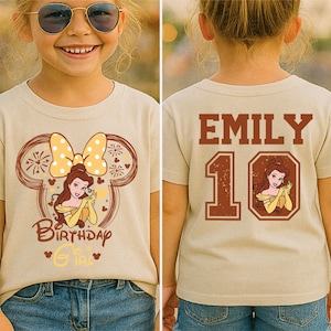 Birthday Princess Belle Shirt, Birthday Princess Belle Tee, Beauty And The Beast Sweater, Disney Birthday Girl Sweatshirt, Birthday Girl Tee