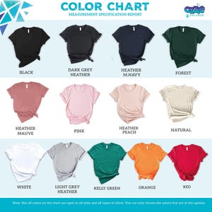 the color chart for a women's t - shirt