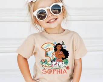 Disney Moana Birthday Shirt, Personalized Disney Birthday Tee, Moana Birthday Girl Shirt, WDW Birthday Trip Sweater, Disney Moana Sweatshirt