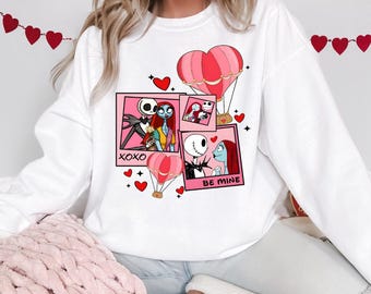 Camiseta de Dia dos Namorados do Jack e da Sally, Camiseta de Dia dos Namorados da Disney, Camiseta Combinando para Casal, Moletom de Dia dos Namorados do Pesadelo, Presente de Dia dos Namorados