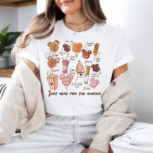 Just Here For The Snacks Shirt, Mickey And Friends T-Shirt, Disney Snacks Sweater, WDW Family Trip Tee, Disney Food Shirt, Disney Vacay Mode