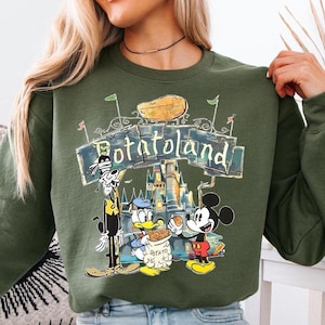 Disney Potatoland Sweatshirt, Potatoland Castle Sweater, WDW Trip T-Shirt, Mickey Goofy Donald Shirt, Welcome To Potatoland Tee