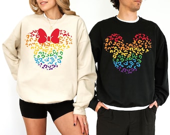 Mickey Minnie Rainbow Shirt, Disney LGBTQ+ Support Tee, Disney Couple Matching T-Shirt, Pride Month Sweatshirt, Equal Rights Sweater