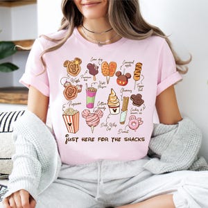 Just Here For The Snacks Shirt, Mickey And Friends T-Shirt, Disney Snacks Sweater, WDW Family Trip Tee, Disney Food Shirt, Disney Vacay Mode
