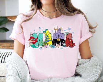 The Little Mermaid Mama Shirt, Ariel Princess Sweatshirt, Mermaid Mom Sweater, Disney Family Matching Tee, Mother's Day Tee, Disney Mom Tee