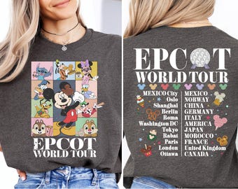 Epcot  World Tour Shirt, WDW Trip 2026 Sweatshirt, Disneyworld Traveler Tee, Around The World Sweater, Disney Family Vacation T-Shirt