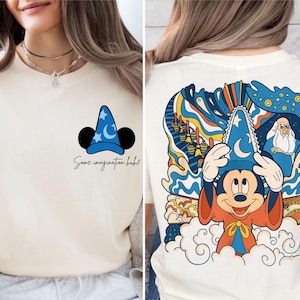 Some Imagination Huh Sweatshirt, Disney Mickey Wizard Shirt, Fantasia Sorcerer Mickey Sweater, Disneyworld Trip Shirt, Disney Fantasy Tee
