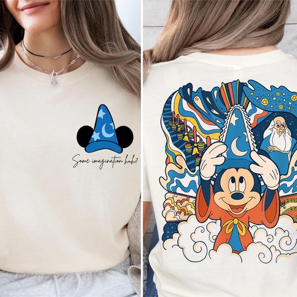 Some Imagination Huh Sweatshirt, Disney Mickey Wizard Shirt, Fantasia Sorcerer Mickey Sweater, Disneyworld Trip Shirt, Disney Fantasy Tee