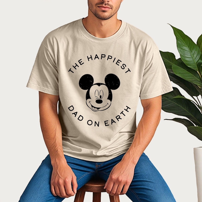 Mickey Happiest Dad On Earth Shirt, Mickey Dad Sweater, Disney Gift For Dad, Mickey Mouse Daddy T-Shirt, Disney Father’s Day Sweatshirt