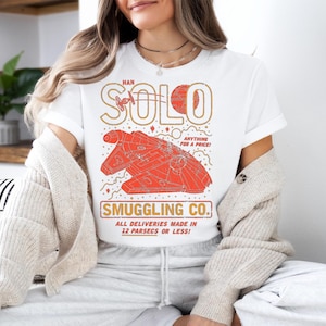 Star Wars Han Solo Smuggling Shirt, Galaxy&#39;s Edge T-Shirt, Disney Galaxy Wars Tee, Millenium Falcon Sweater, A New Hope Faded Sweatshirt