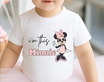Camiseta de cumpleaños "Soy esta Minnie", camiseta de Minnie para el segundo cumpleaños, camiseta de fiesta de cumpleaños de Disney, camiseta de cumpleaños de Minnie Mouse, camiseta de cumpleaños de Disney para niña
