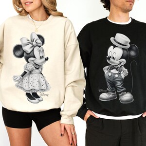 Vintage Mickey Minnie Shirt, Disney Couple Sweatshirt, Couple Matching Tee, WDW Family Trip Sweater, Retro Mickey and Minnie T-Shirt