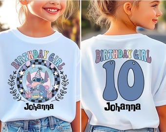 Stitch Birthday Girl Shirt, Stitch Birthday Sweatshirt, Disney Birthday Girl T-Shirt, Stitch Birthday Party Sweater, Lilo & Stitch Tee
